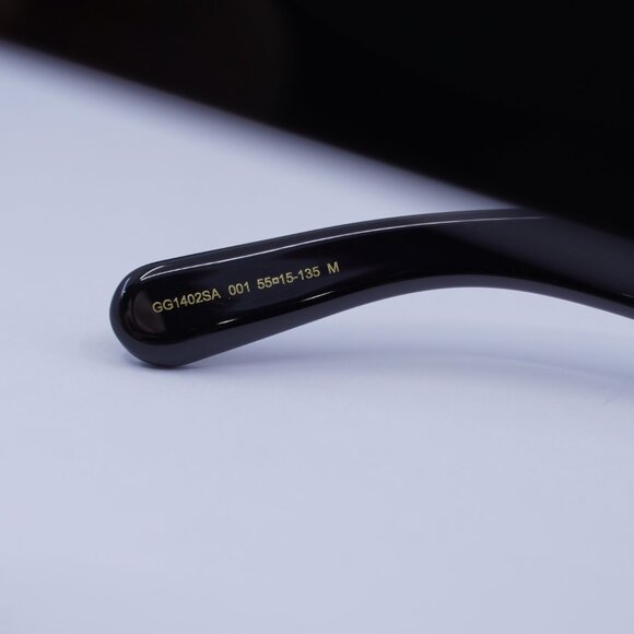 Gucci GG1402SA 001 Square Sunglasses - Black/Grey - Picture 6 of 10